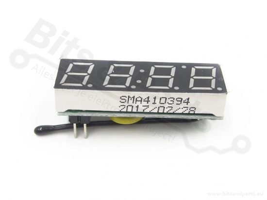 Display 3-in-1 klok / temperatuur / voltage rood